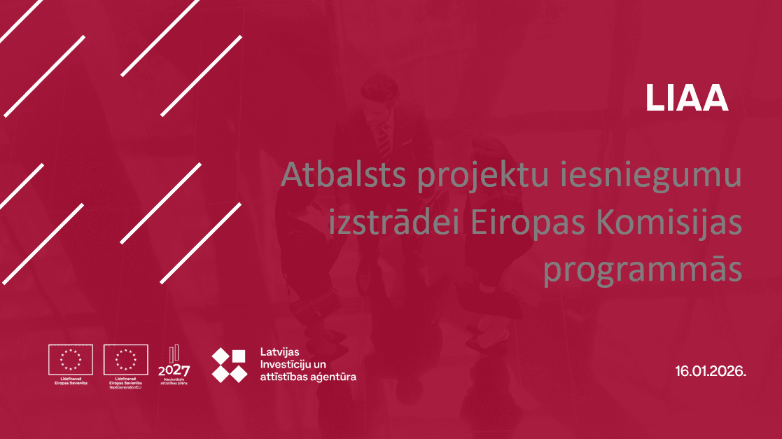 Semināra ieraksts par atbalstu Eiropas Komisijas projektu izstrādei