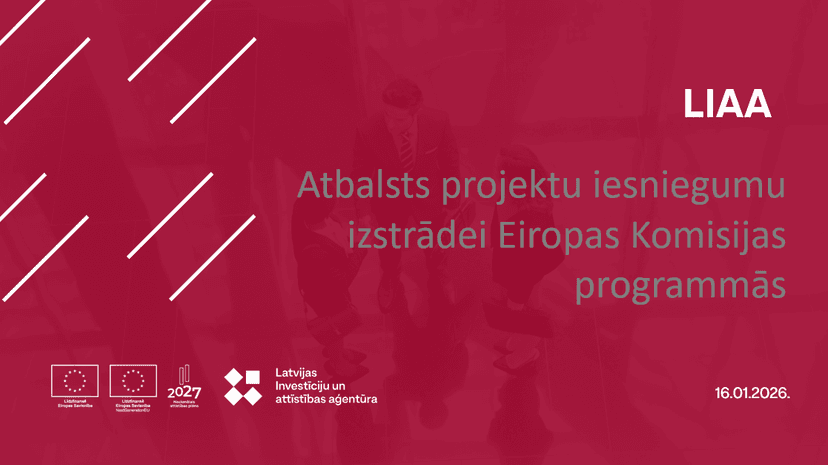 Semināra ieraksts par atbalstu Eiropas Komisijas projektu izstrādei