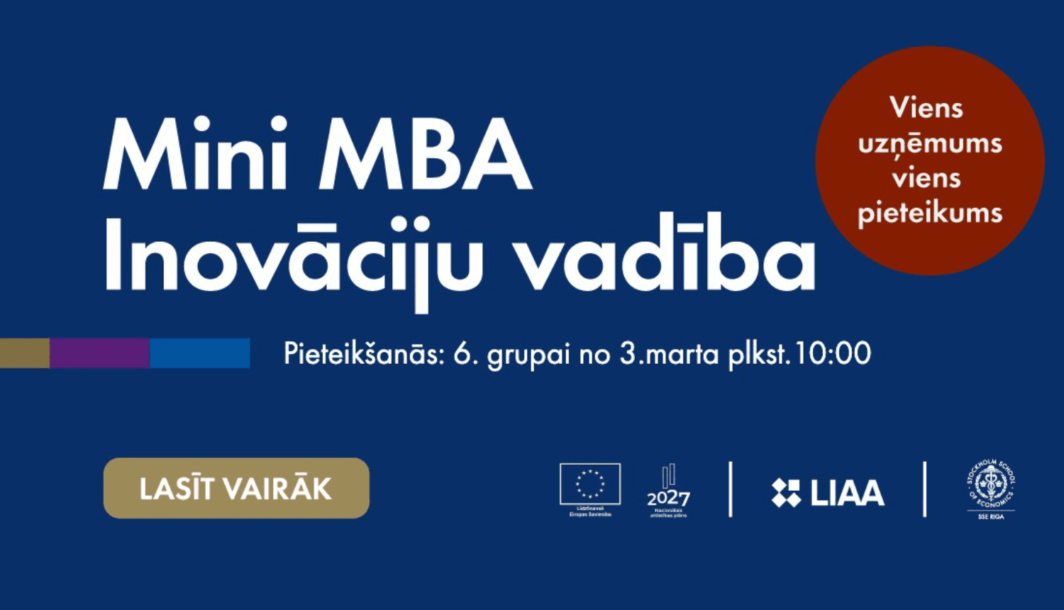 3. martā sāksies pieteikšanās Mini MBA mācībām “Inovāciju vadība” (6. grupai)