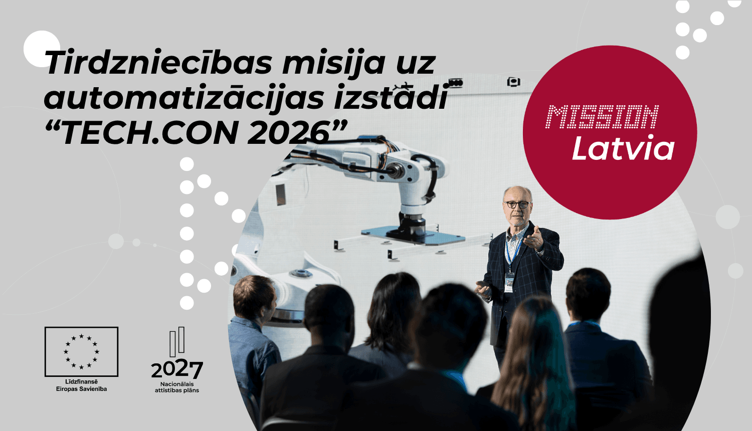 Aicinājums uzņēmējiem piedalīties tirdzniecības misijā uz automatizācijas izstādi "TECH.CON 2026" Austrijā