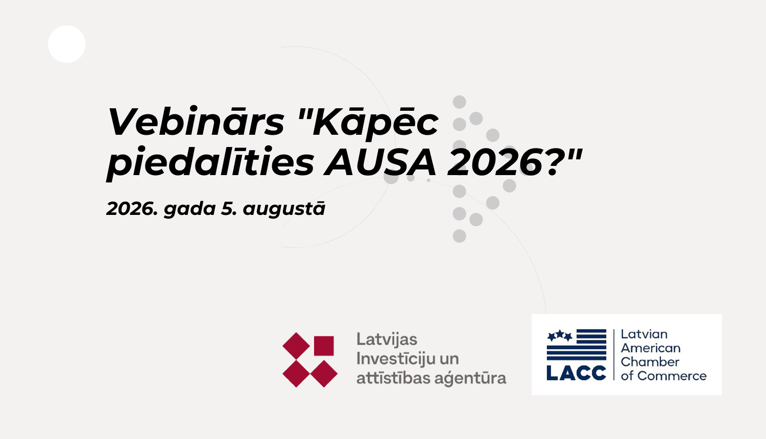Vebinārs "Kāpēc piedalīties AUSA 2026?"